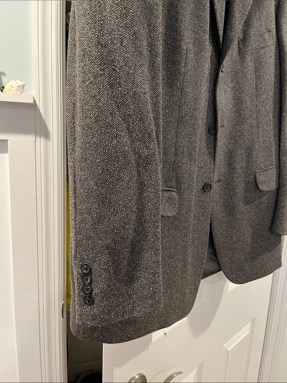 Pronto Uomo Men’s Gray Textured Sport Coat